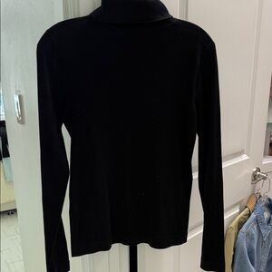 Three Dots Black Long Sleeve Tee